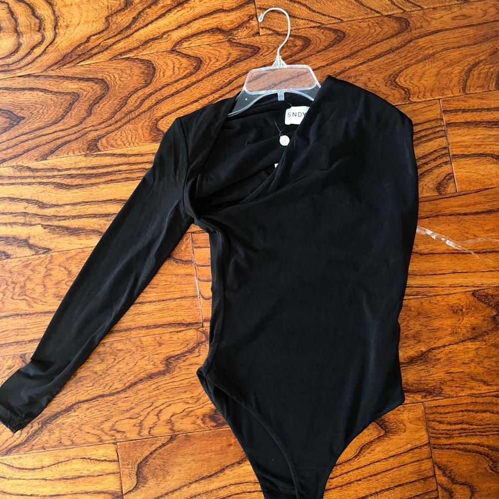 SUNDYS Black Long Sleeve Bodysuit